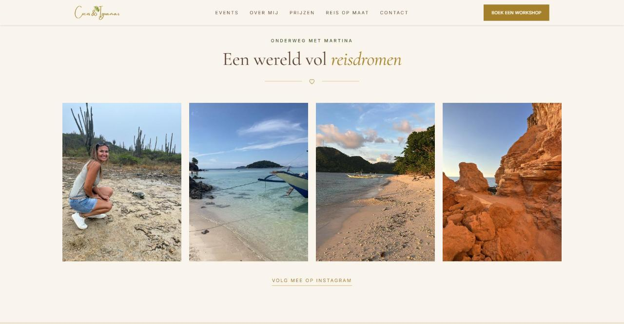 Galerij met reisfoto's op de website van Cocos & Iguanas