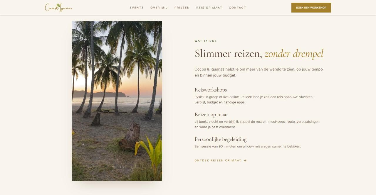 Wat ik doe: reisworkshops, reizen op maat en persoonlijke begeleiding