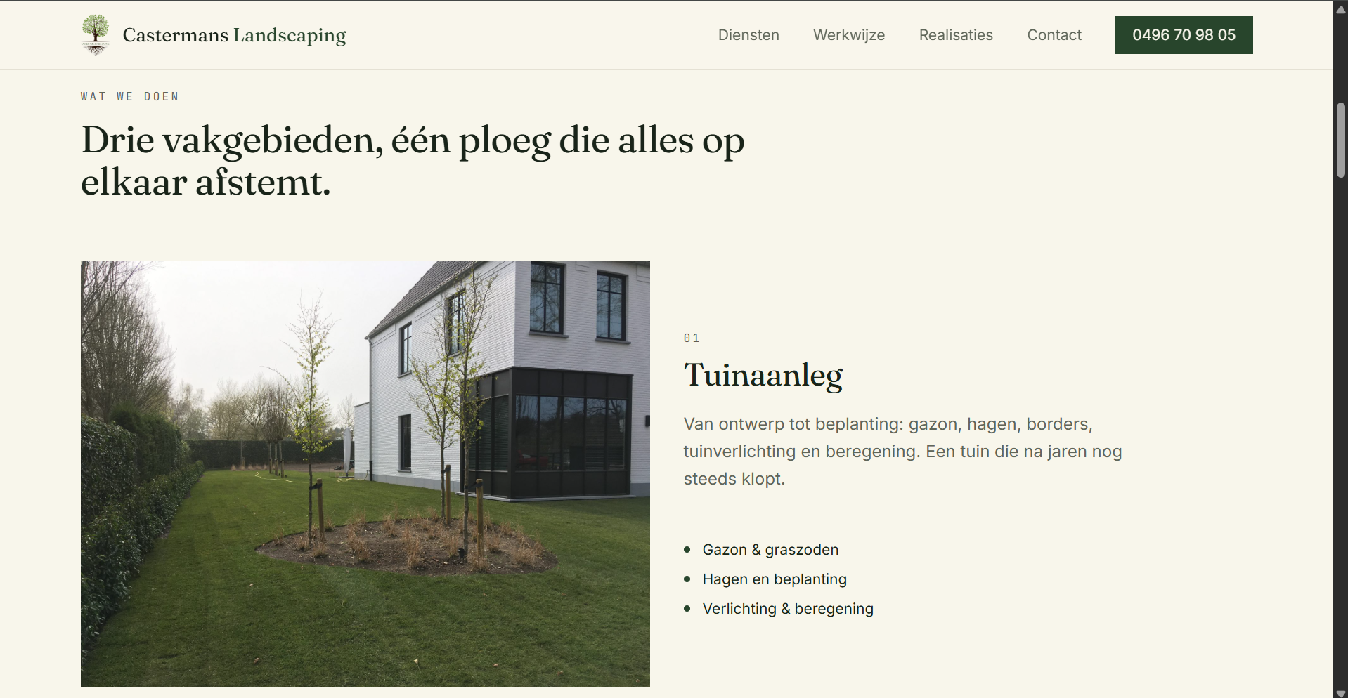 Dienstenoverzicht met tuinaanleg, klinkerwerken en grondwerken