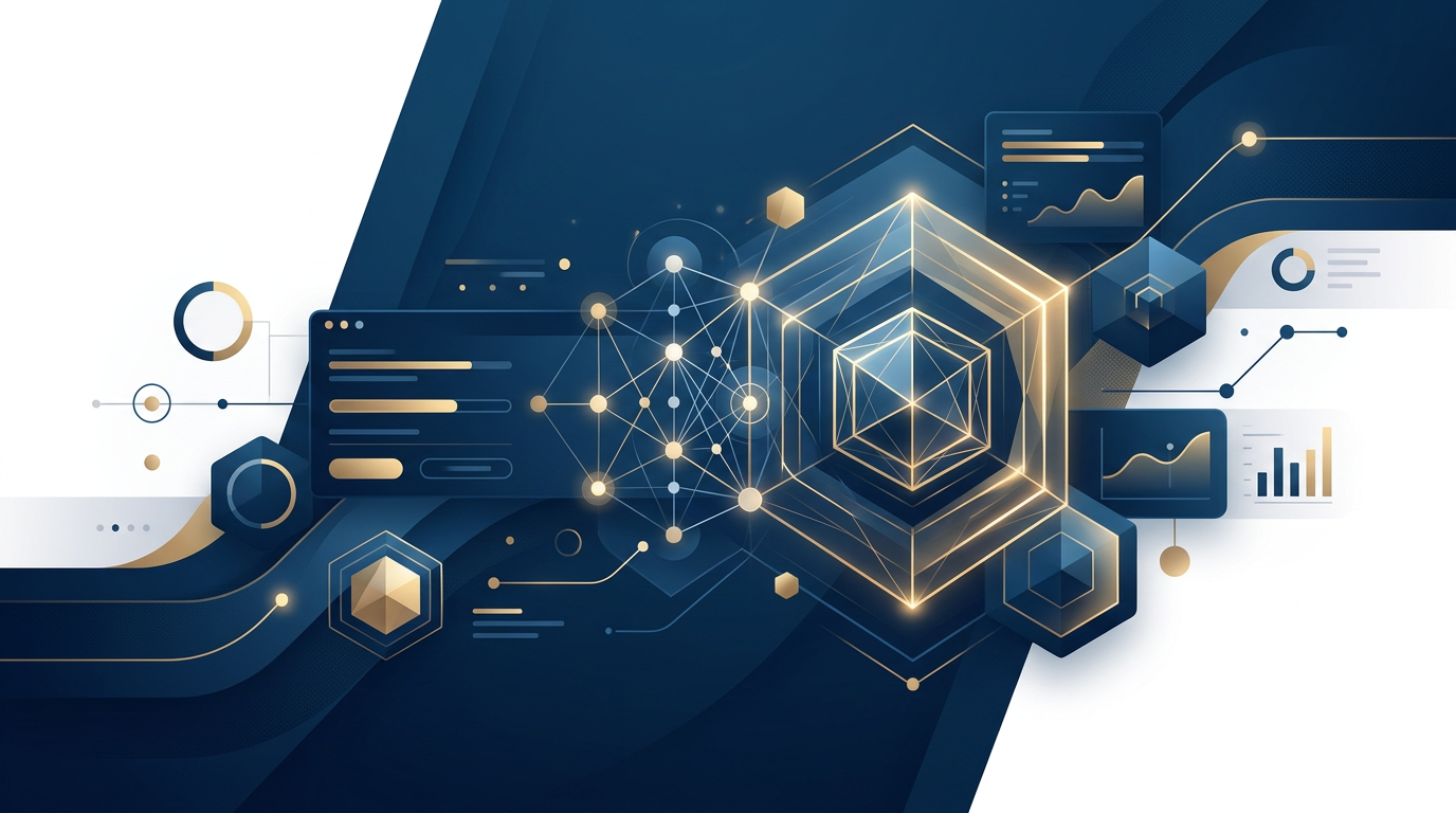 Illustratie bij het artikel over generative engine optimization, in de huisstijl van Zentio, marketingbureau uit Limburg
